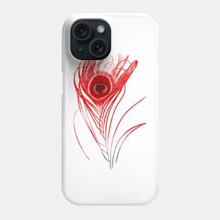 Watermelon Peacock Feather Phone Case