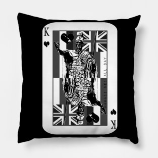 King of Hawai'i Kamehameha (gray) by Hawaii Nei All Day Pillow