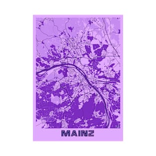 Mainz - Germany Lavender City Map T-Shirt