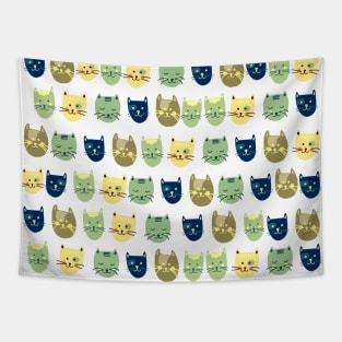 Cats in a row Tapestry