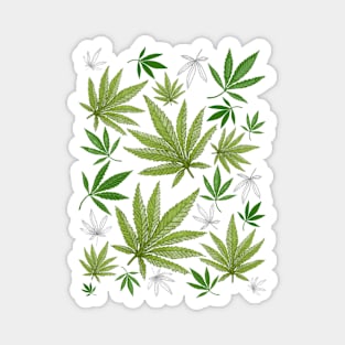 Cannabis Leaf Pattern Magnet