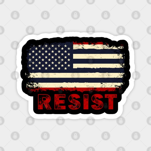 American Flag Resist Magnet by UrbanLifeApparel