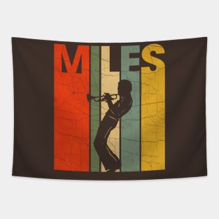 Miles Davis Retro Color Tapestry