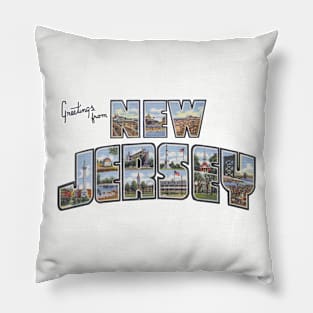 Greetings from New Jersey Pillow