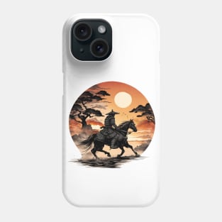 Samurai In A Sunset Phone Case