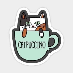 Catpuccino in Calico Magnet