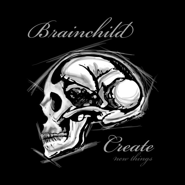 Brainchild black with text by Dragonbrush