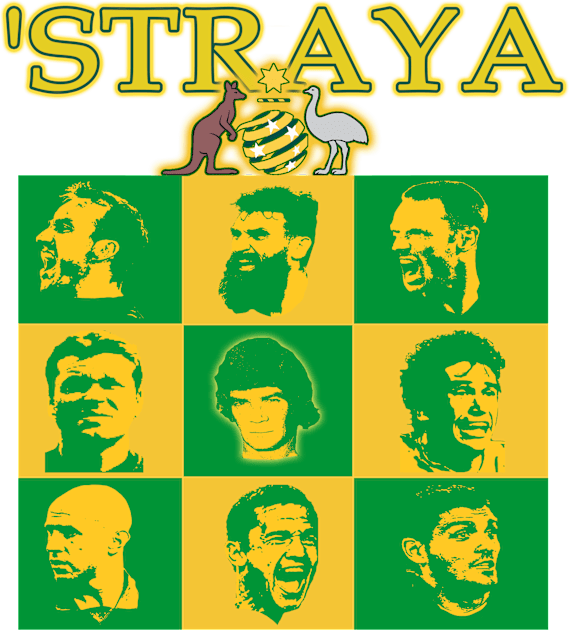 Popart - SOCCEROOS LEGENDS (Alternate Version) - 'STRAYA! Kids T-Shirt by OG Ballers