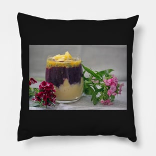 Mango and Blueberry layered Smoothie Pillow