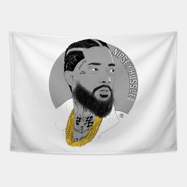 Nipsey HUSSLE Tapestry by Stronghorn Designs