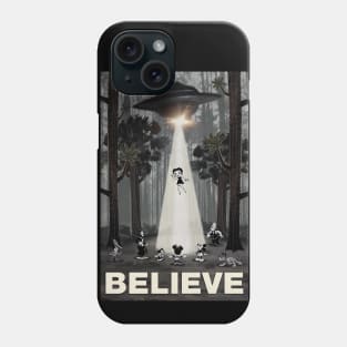 I Want To Believe Betty Boop UFO Abduction Parody Phone Case