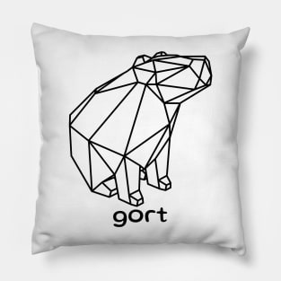 CAPYBARA GORT LOW POLY MINIMALISTIC MODERN ANIMAL Pillow