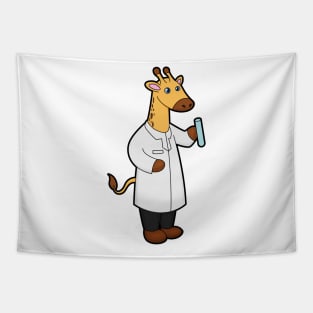 Giraffe as Doctor with Test tube Tapestry