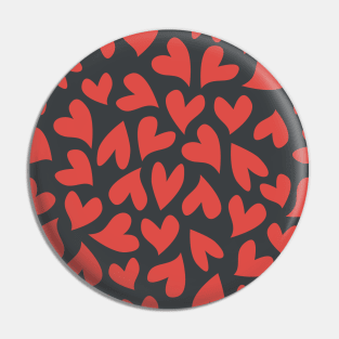 Seamless red hearts pattern Pin