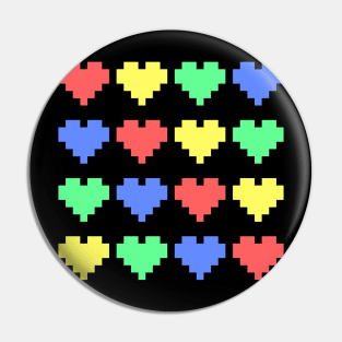 Pixel Hearts Pin