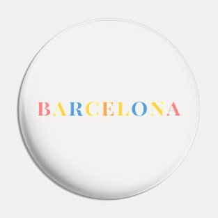 Barcelona Pastel Colours Holiday Design Pin