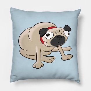 Cute Cartoon Pug Pillow