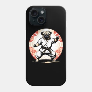 Pug doing Martial Arts Phone Case