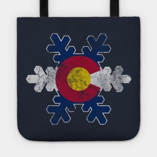 Colorado Flag Snowflake Winter Tote