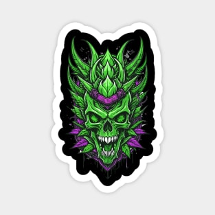 Green Skull Magnet