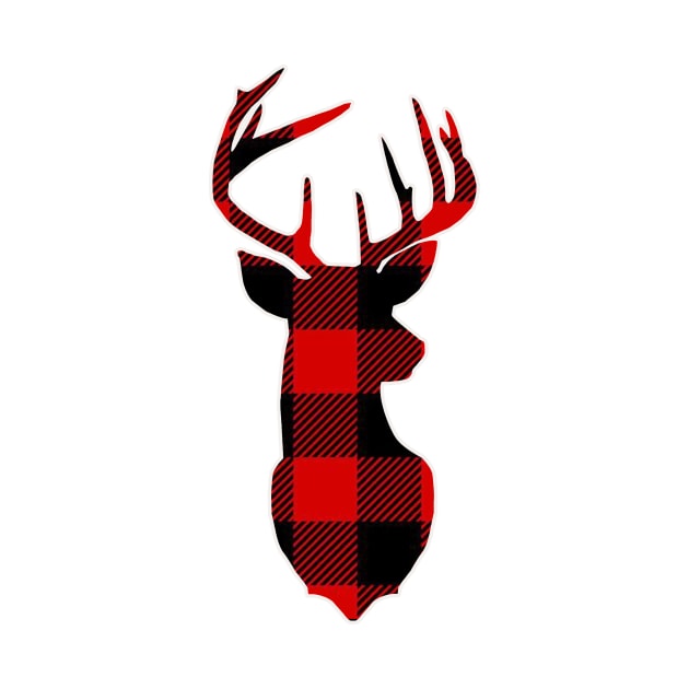 Deer Ol' Plaid Christmas Reindeer by charlescheshire