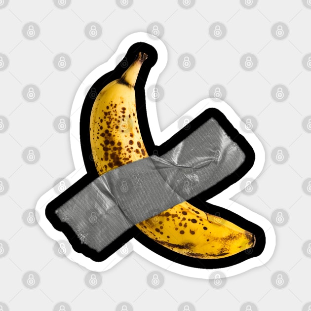 Duct Tape Banana Hungry Artist Magnet by TextTees