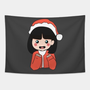 Christmas Girl Tapestry