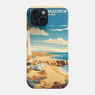 Peninsula Valdes and Puerto Madryn Argentina Vintage Tourism Poster Phone Case