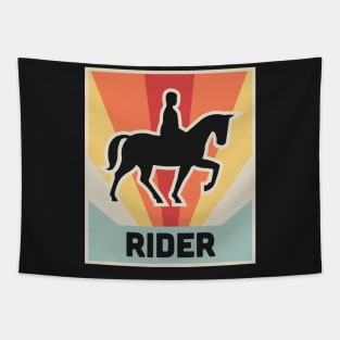 RIDER | Vintage Horseback Riding Poster Tapestry