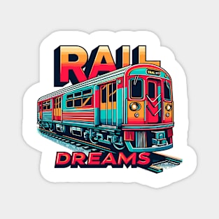 Subway Train, Rail Dreams Magnet