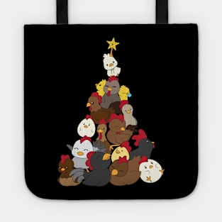 merry chickmas chicken christmas Tote