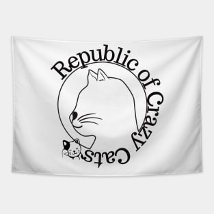 Republic of Crazy Cats - pet lover - animals Tapestry