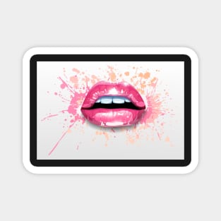 Pink Lip Splash Magnet