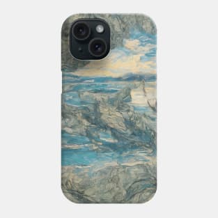 Whispering Waves: A Dance of Ocean and Sky Phone Case