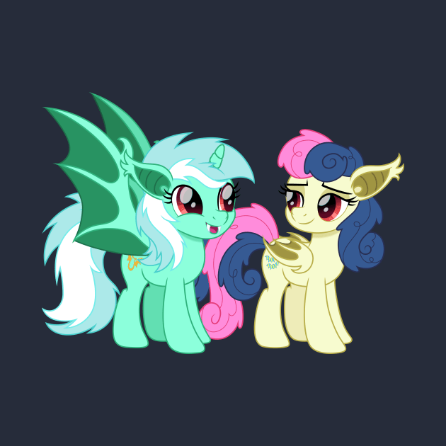 Lyrabon bat ponies by CloudyGlow