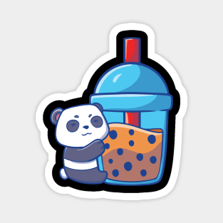 Kawaii Cute Anime Panda Otaku Japanese Bubble Boba Tea Gifts Magnet