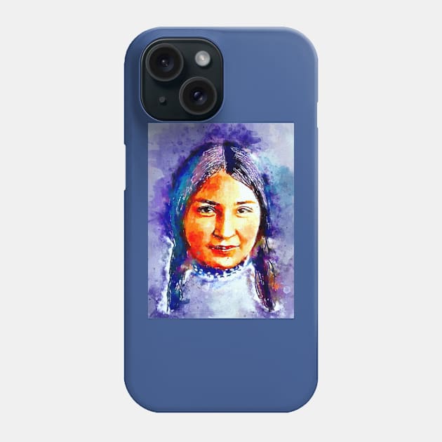 Watercolor Indian Woman Phone Case by danieljanda