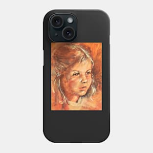 Portrait of a little Girl Phone Case