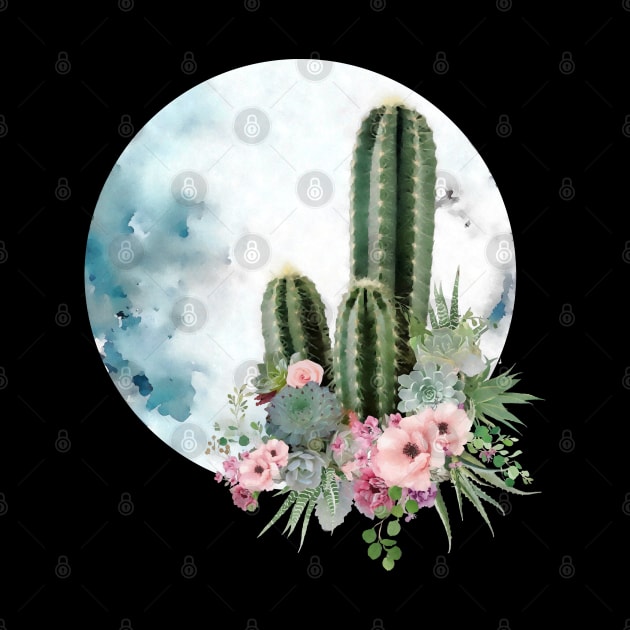 Moonlight Succulents 1 by Collagedream