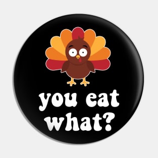 Vegan Thanksgiving Cute Vegetarian Turkey Pin