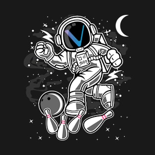 Astronaut Bowling Vechain VET Coin To The Moon Crypto Token Cryptocurrency Blockchain Wallet Birthday Gift For Men Women Kids T-Shirt