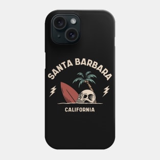Vintage Surfing Santa Barbara, California Phone Case