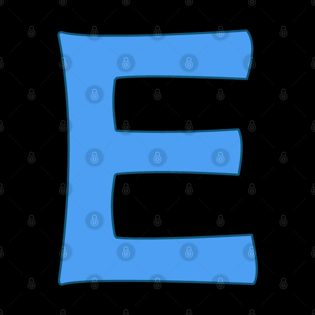 letter e blue by persa