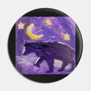 Purple Bear acrylic painting by Tabitha Kremesec Pin