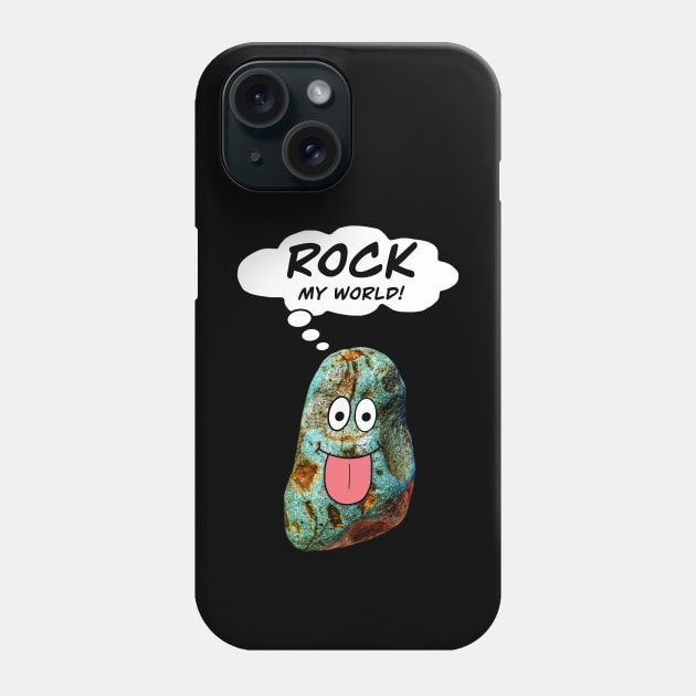 ROCK MY WORLD - Geology Pick Hammer Rockhound Rockhounding Phone Case by Laura Rucker