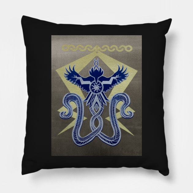 Stormfront (Silk Screen, 2013) Pillow by Swabcraft