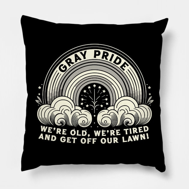 Gray Pride // Funny LGBTQ Quote Pillow by Trendsdk