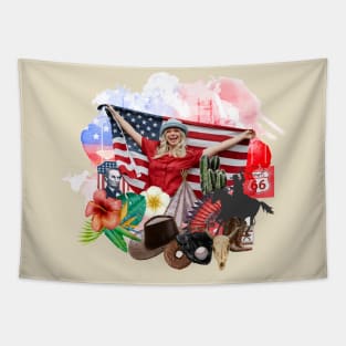 USA College Concept Tapestry