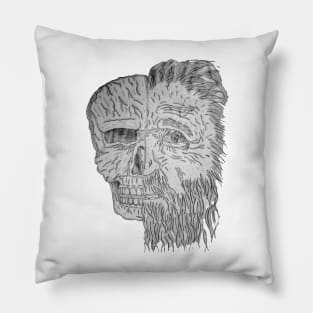 The old man and the skull Pillow