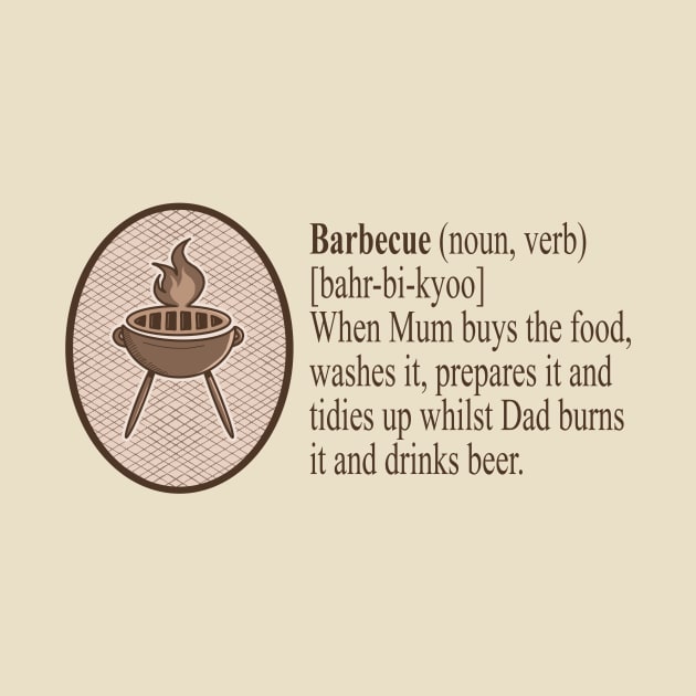 Dictionary Definition of a BBQ barbecue Funny vocabulary meaning by IceTees